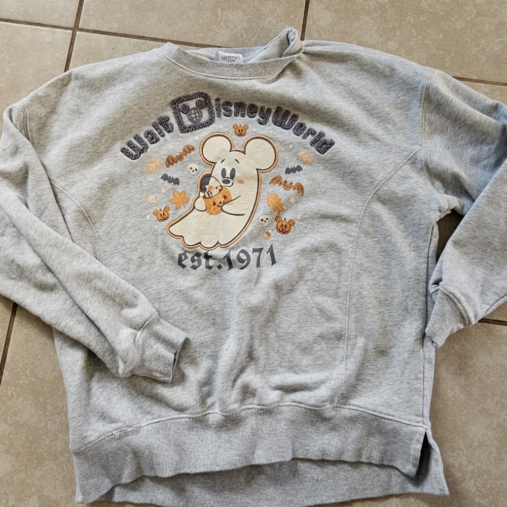Disney World Boo Halloween Mickey Mouse Sweatshirt